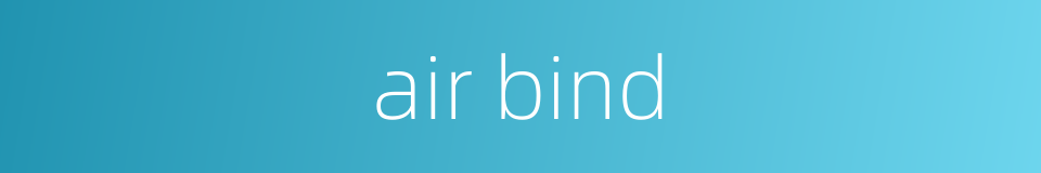 air bind的同义词