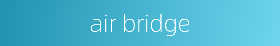 air bridge的同义词