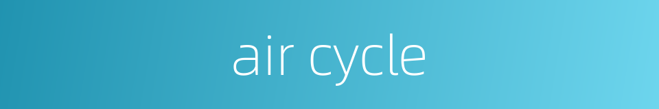 air cycle的同义词