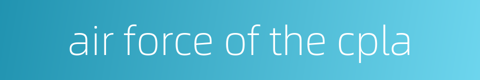 air force of the cpla的同义词