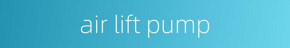 air lift pump的同义词