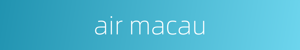air macau的同义词