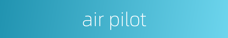 air pilot的同义词