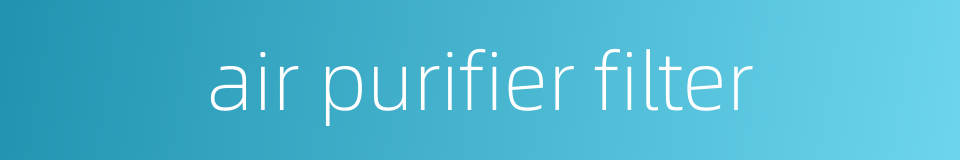 air purifier filter的同义词