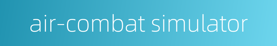 air-combat simulator的同义词