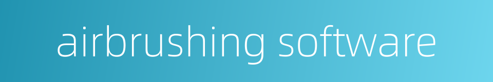 airbrushing software的同义词