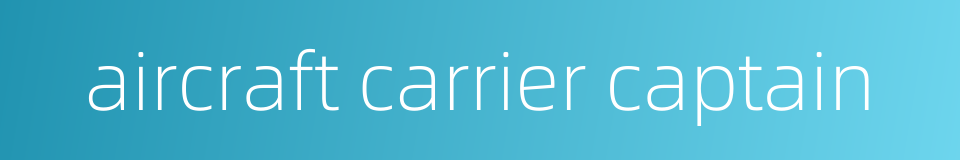 aircraft carrier captain的同义词