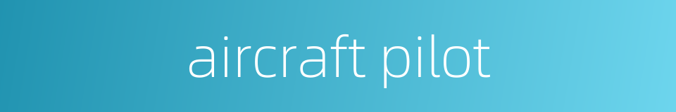 aircraft pilot的同义词