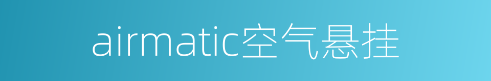 airmatic空气悬挂的同义词