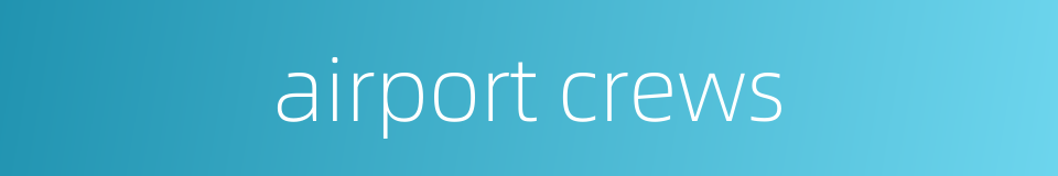 airport crews的同义词
