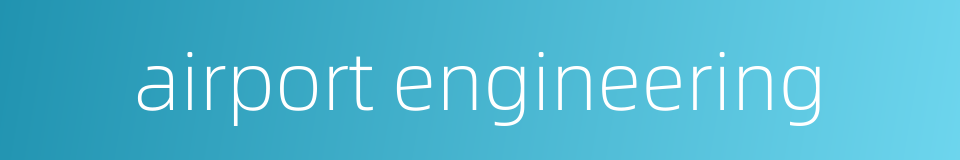 airport engineering的同义词