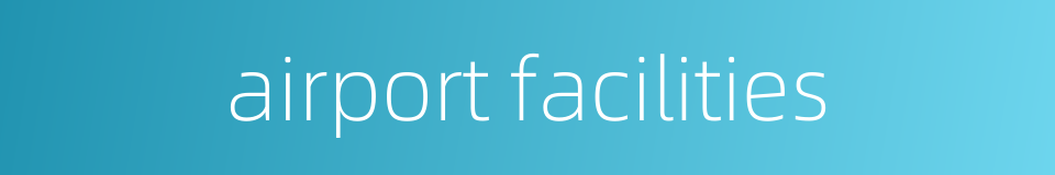 airport facilities的同义词