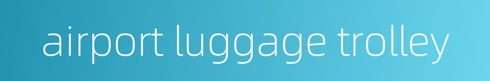 airport luggage trolley的同义词