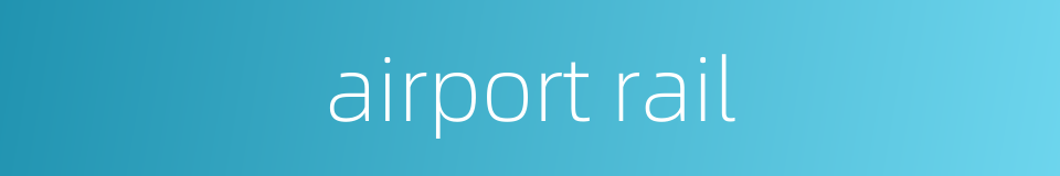 airport rail的同义词