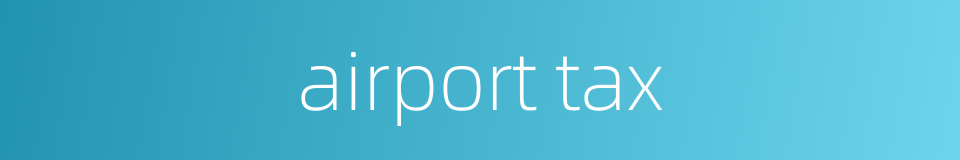 airport tax的同义词