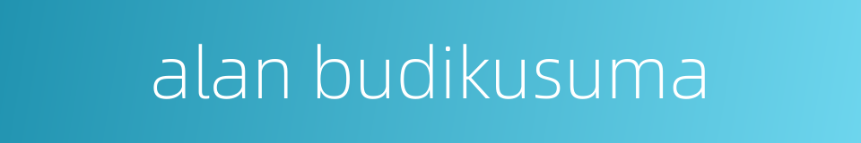 alan budikusuma的同义词