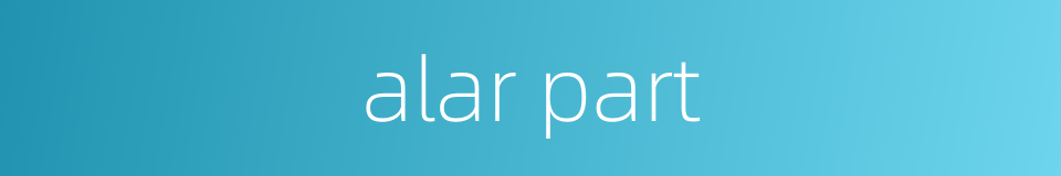 alar part的同义词