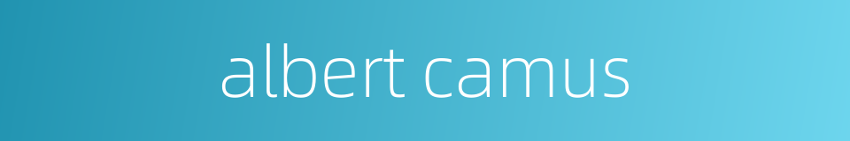 albert camus的同义词