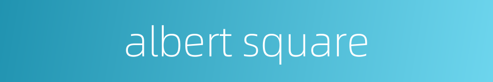 albert square的同义词