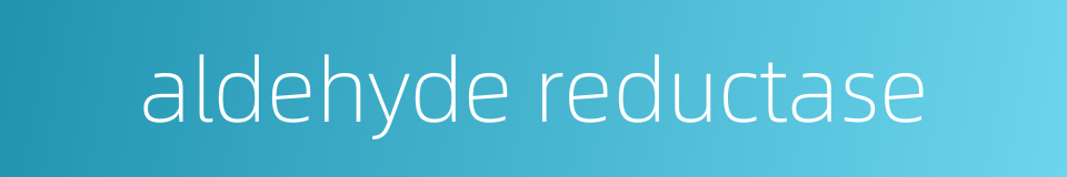 aldehyde reductase的同义词