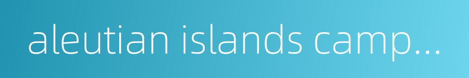aleutian islands campaign的同义词
