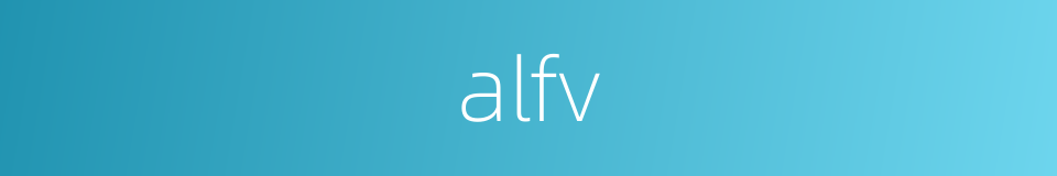 alfv的同义词
