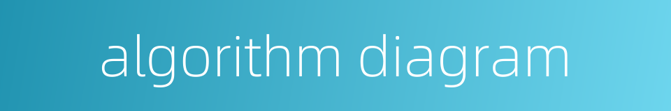algorithm diagram的同义词
