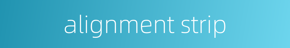 alignment strip的同义词