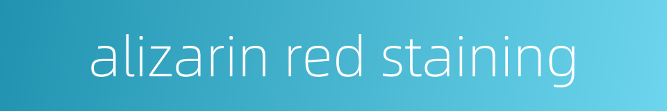 alizarin red staining的同义词
