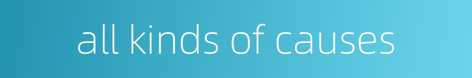 all kinds of causes的同义词
