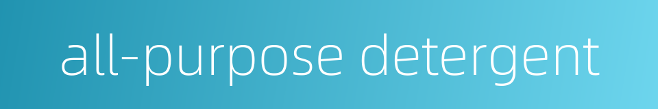 all-purpose detergent的同义词