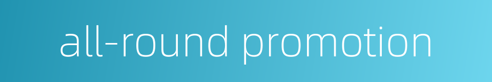 all-round promotion的同义词