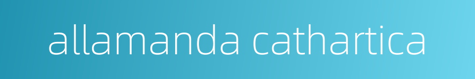 allamanda cathartica的同义词