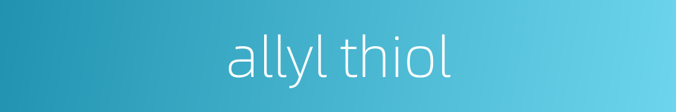 allyl thiol的同义词