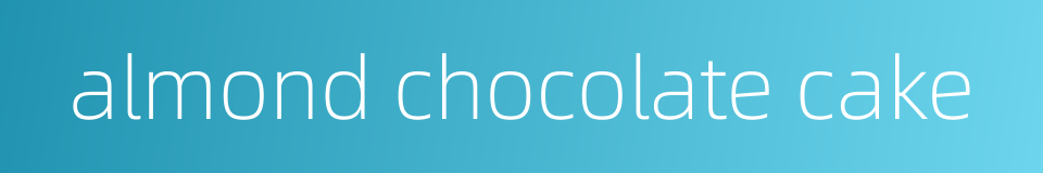 almond chocolate cake的同义词