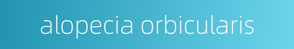 alopecia orbicularis的同义词
