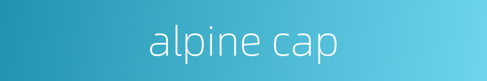 alpine cap的同义词