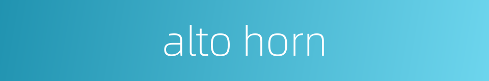 alto horn的同义词