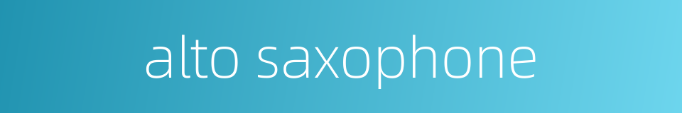 alto saxophone的同义词