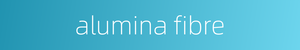 alumina fibre的同义词