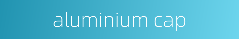 aluminium cap的同义词