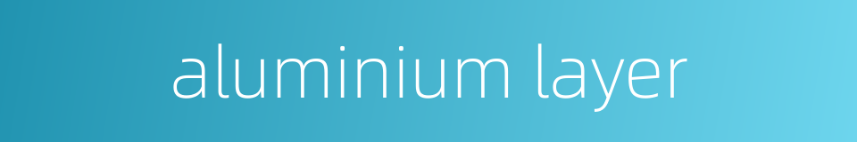 aluminium layer的同义词