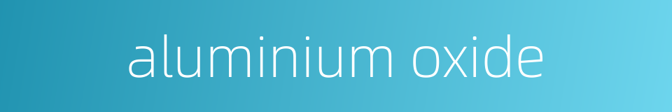 aluminium oxide的同义词