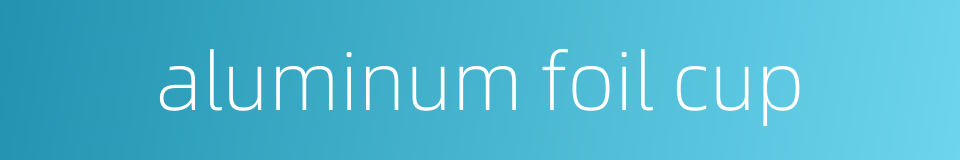 aluminum foil cup的同义词