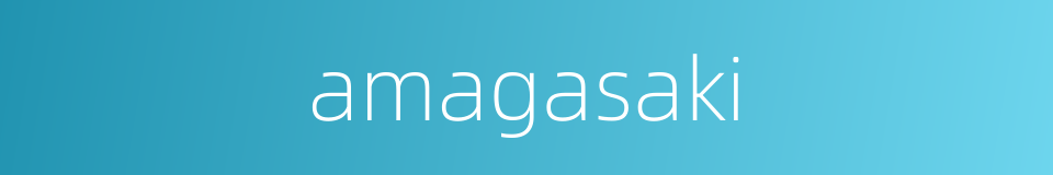 amagasaki的同义词