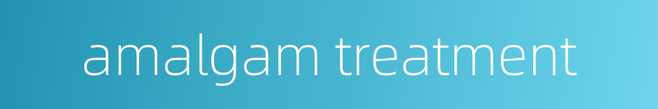 amalgam treatment的同义词