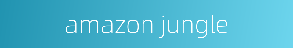 amazon jungle的同义词