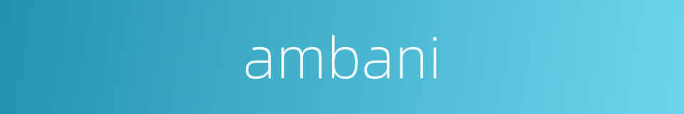 ambani的同义词