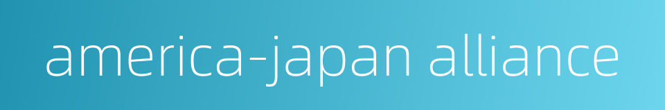 america-japan alliance的同义词