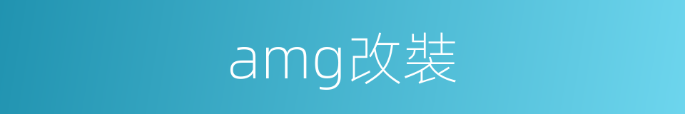 amg改裝的同義詞